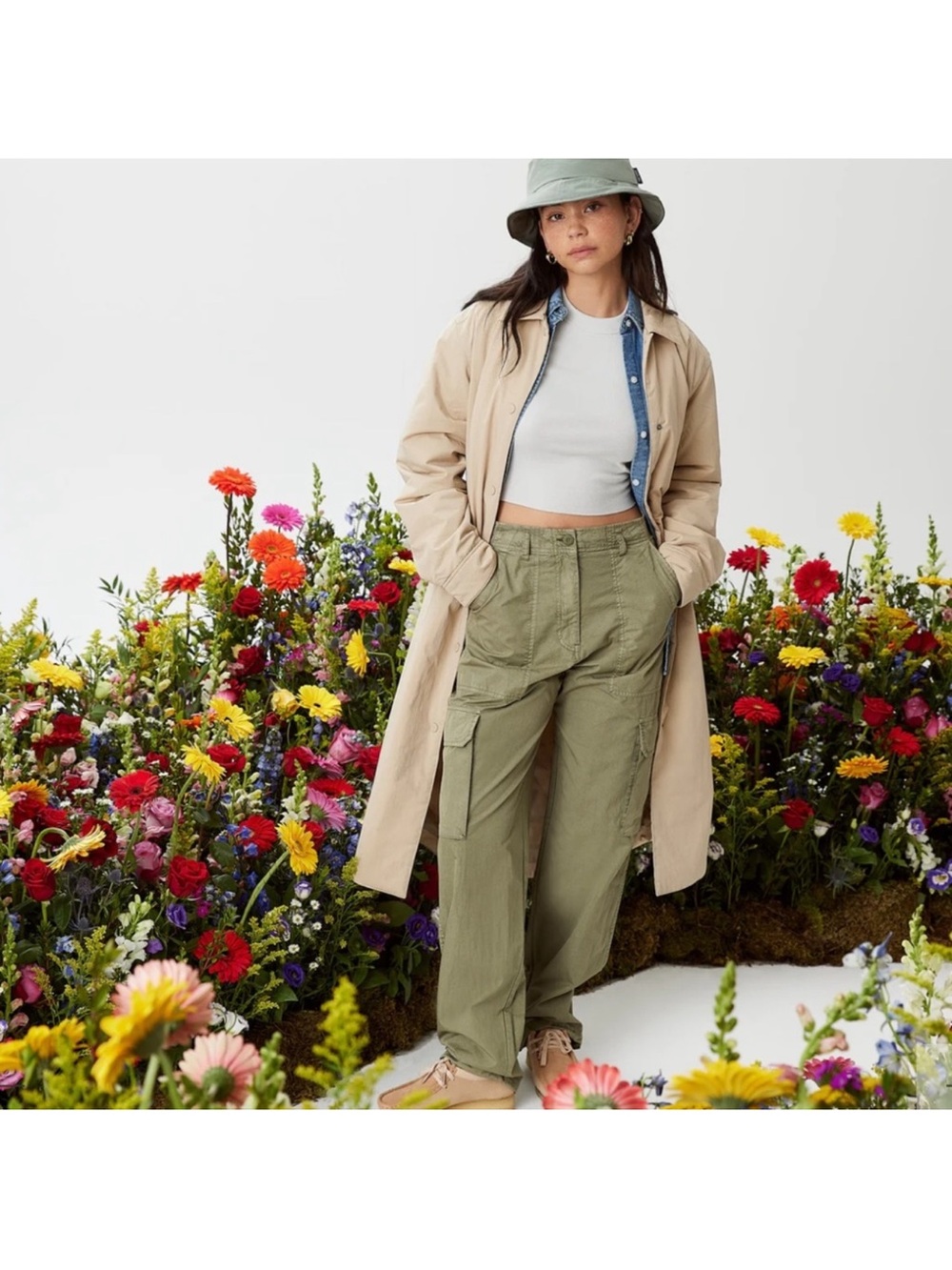 Kith Green Utility Cargo pants Evan’s cotton